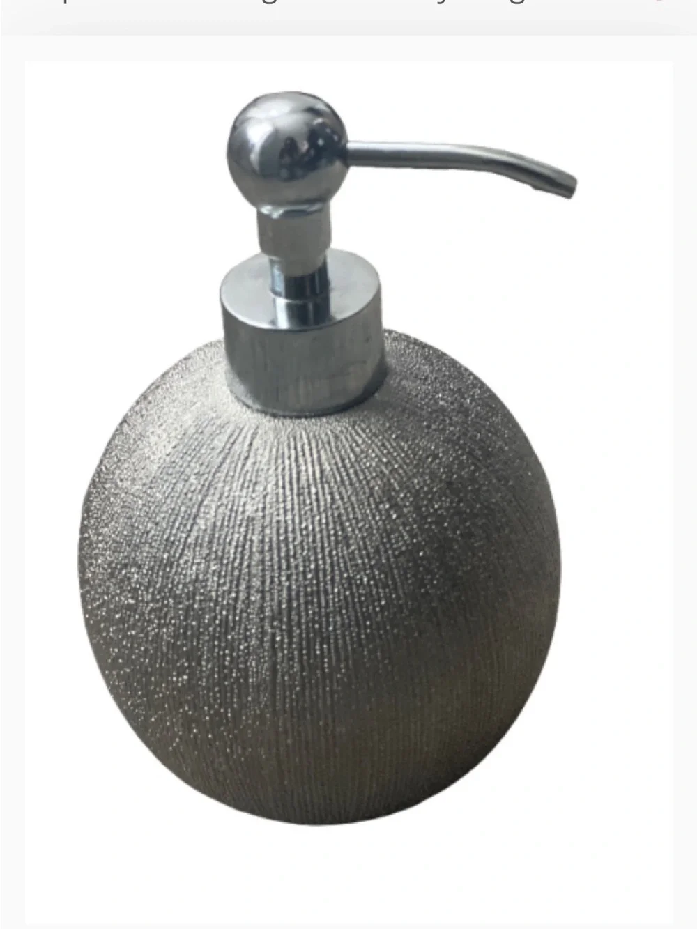 Home wear Silver Textured Round Soap/Lotion Dispenser – Glam Bathroom Decor